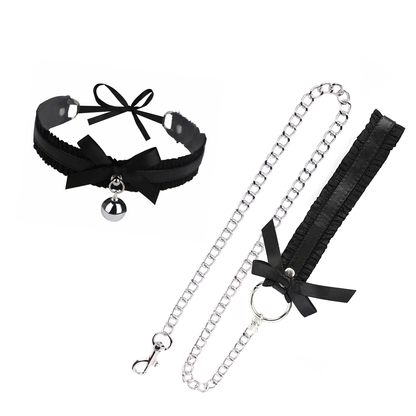 Collier coquet à grelot et laisse