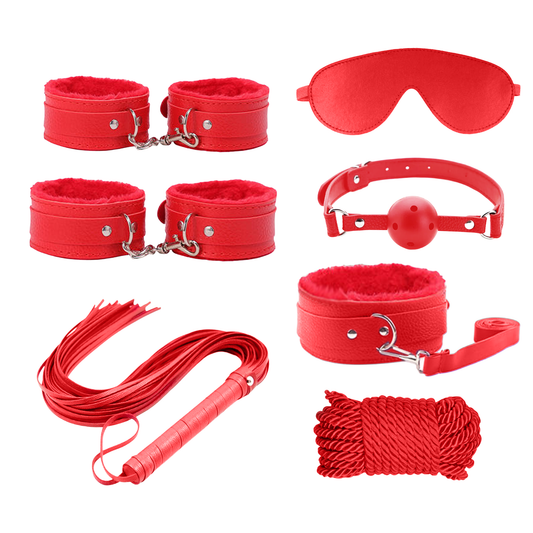 Ensemble bondage 7 pièces avec doublure douce
