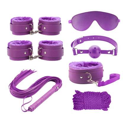 Ensemble bondage 7 pièces avec doublure douce