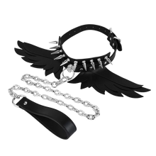 Collier ange corrompu et laisse