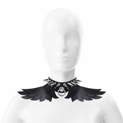 Collier ange corrompu et laisse