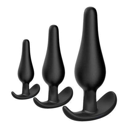 Plug anal effilé courbé en silicone