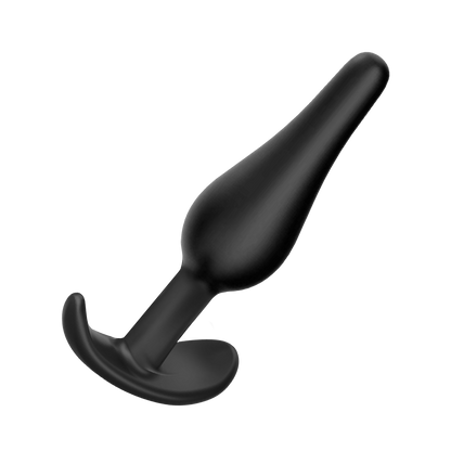 Plug anal effilé courbé en silicone