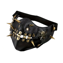 Masque steampunk effet cuir