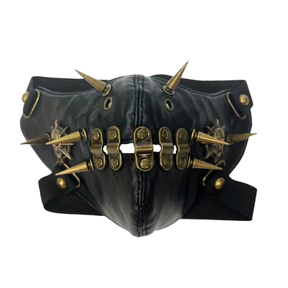 Masque steampunk effet cuir