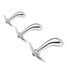 Ensemble de 3 plugs anaux courbés en métal