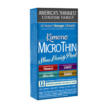 Condoms Kimono MicroThin Sheer Variety paquet de 12