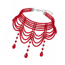 Collier de perles style cristaux scintillants
