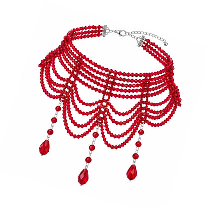 Collier de perles style cristaux scintillants
