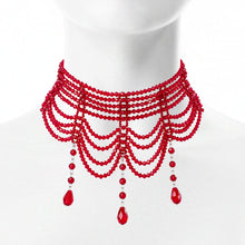 Collier de perles style cristaux scintillants