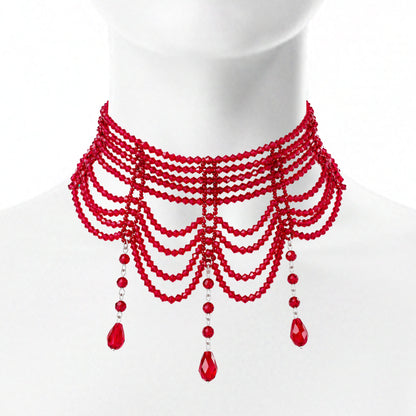 Collier de perles style cristaux scintillants