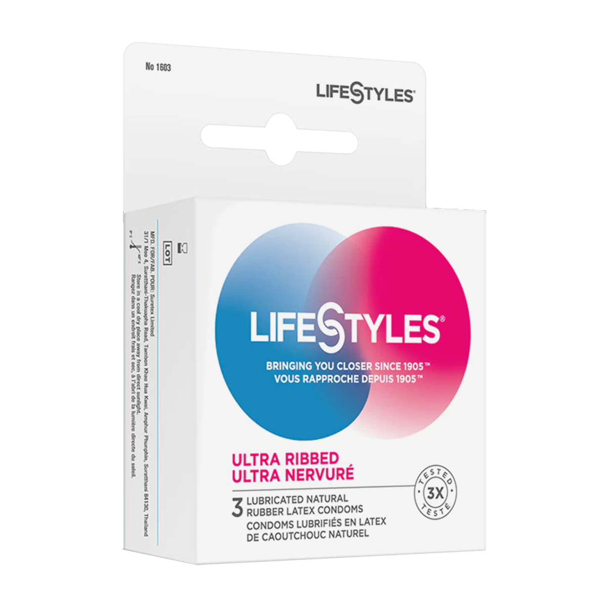 Ultra Ribbed Life Style LifeStyles Ultra Ribbed Condoms, 3-pack – Le Kink Sexe Boutique
