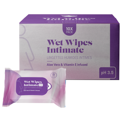 Lingettes intimes pour femme pH équilibré 3.5