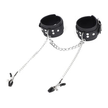 Ensemble menottes et pinces à mamelons reliées