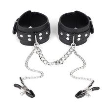 Ensemble menottes et pinces à mamelons reliées