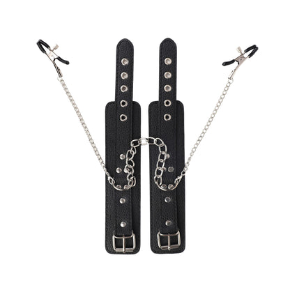 Ensemble menottes et pinces à mamelons reliées